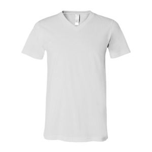 BELLA+CANVAS B3005 - Unisex Jersey Short Sleeve V-Neck Tee Blanc