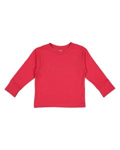 Rabbit Skins 3311 - T-shirt à manches longues pour tout-petit, 5,5 oz Rouge
