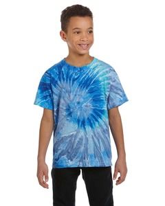 Tie-Dye CD100Y - Youth 5.4 oz., 100% Cotton Tie-Dyed T-Shirt Blue Jerry