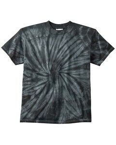 Tie-Dye CD100Y - Youth 5.4 oz., 100% Cotton Tie-Dyed T-Shirt Spider Black