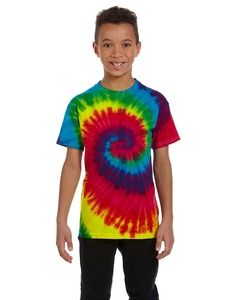 Tie-Dye CD100Y - Youth 5.4 oz., 100% Cotton Tie-Dyed T-Shirt Reactive Rainbow