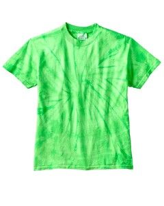 Tie-Dye CD100Y - Youth 5.4 oz., 100% Cotton Tie-Dyed T-Shirt Spider Lime