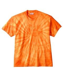 Tie-Dye CD100Y - Youth 5.4 oz., 100% Cotton Tie-Dyed T-Shirt Spider Orange