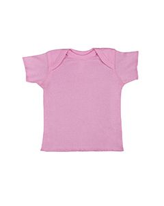 Rabbit Skins R3400 - Infant 5 oz. Baby Rib Lap Shoulder T-Shirt Pink