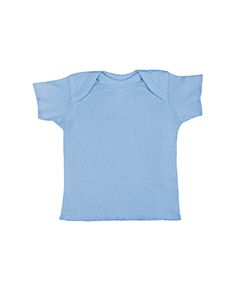 Rabbit Skins R3400 - Infant 5 oz. Baby Rib Lap Shoulder T-Shirt Light Blue