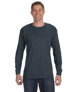 Jerzees 29L - 5.6 oz., 50/50 Heavyweight Blend™ Long-Sleeve T-Shirt  Black Heather
