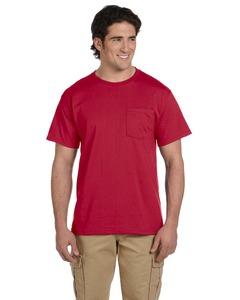 Jerzees 29P - 5.6 oz., 50/50 Heavyweight Blend™ Pocket T-Shirt  True Red