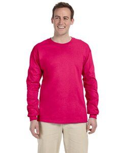 Fruit of the Loom 4930 - 5 oz., 100% Heavy Cotton HD® Long-Sleeve T-Shirt Cyber Pink