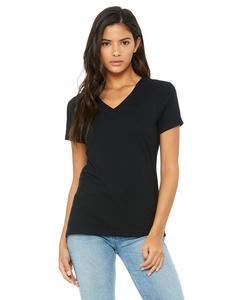 Bella+Canvas 6405 - t-shirt jersey Missy à manches courtes et encolure en V Noir