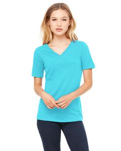 Bella+Canvas 6405 - t-shirt jersey Missy à manches courtes et encolure en V Turquoise