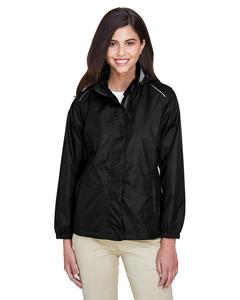 Ash City Core 365 78185 - Climate Tm Ladies' Seam-Sealed Lightweight Variegated Ripstop Jacket Negro