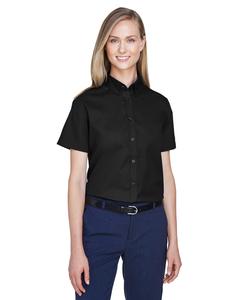 Ash City Core 365 78194 - Optimum Core 365™ Ladies' Short Sleeve Twill Shirts Black