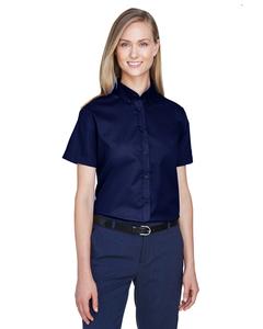 Ash City Core 365 78194 - Optimum Core 365™ Ladies' Short Sleeve Twill Shirts Clásico Armada