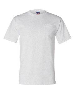 Bayside 3015 - Union-Made Short Sleeve T-Shirt with a Pocket Ash