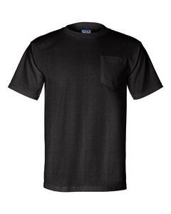 Bayside 3015 - Union-Made Short Sleeve T-Shirt with a Pocket Negro