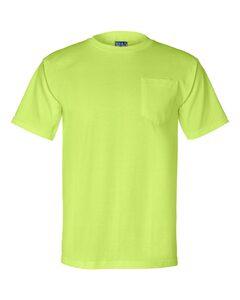 Bayside 3015 - Union-Made Short Sleeve T-Shirt with a Pocket Lime Green