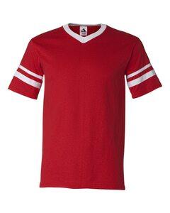 Augusta Sportswear 360 - V-Neck Jersey with Striped Sleeves Red/ White