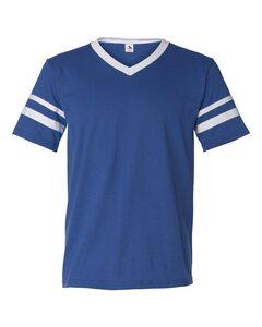 Augusta Sportswear 360 - V-Neck Jersey with Striped Sleeves Royal/ White