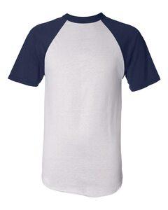 Augusta Sportswear 423 - Short Sleeve Baseball Jersey White/ Navy