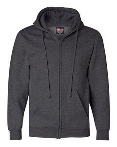 Bayside 900 - USA-Made Full-Zip Hooded Sweatshirt Carbón de leña Heather