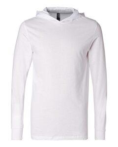 Bella+Canvas 3512 - Unisex Long Sleeve Jersey Hooded T-Shirt White