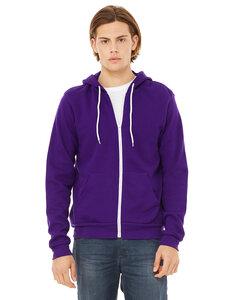 Bella+Canvas 3739 - Unisex Full-Zip Hooded Sweatshirt Team Purple