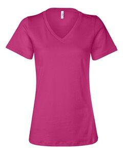 Bella+Canvas 6405 - Relaxed Short Sleeve Jersey V-Neck T-Shirt Berry