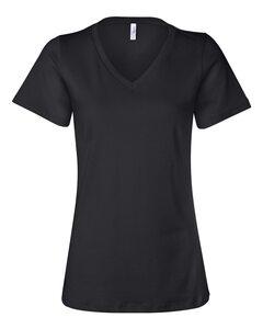 Bella+Canvas 6405 - Relaxed Short Sleeve Jersey V-Neck T-Shirt Black
