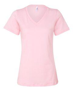 Bella+Canvas 6405 - Relaxed Short Sleeve Jersey V-Neck T-Shirt Pink