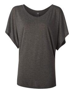 Bella+Canvas 8821 - Ladies' Flowy Draped Sleeve Dolman T-Shirt Dark Grey Heather