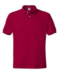 Hanes 054X - Blended Jersey Sport Shirt Deep Red