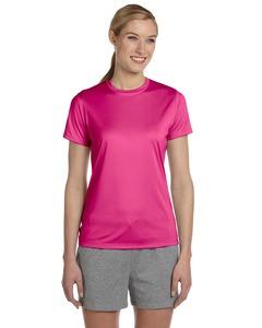 Hanes 4830 - Ladies' Cool Dri® Short Sleeve Performance T-Shirt Wow Pink