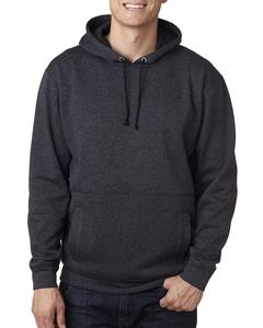 J. America 8613 - Cosmic Poly Hooded Pullover Sweatshirt Onyx Fleck