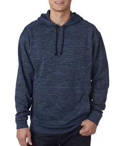 J. America 8613 - Cosmic Poly Hooded Pullover Sweatshirt Royal Fleck