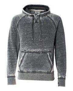 J. America 8915 - Vintage Zen Fleece Hooded Pullover Sweatshirt Dark Smoke