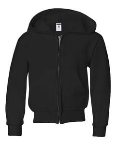 JERZEES 993BR - NuBlend® Youth Full-Zip Hooded Sweatshirt Negro