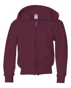 JERZEES 993BR - NuBlend® Youth Full-Zip Hooded Sweatshirt Granate