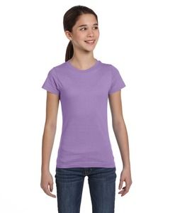 LAT 2616 - Girls' Fine Jersey Longer Length T-Shirt Lavender