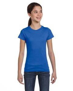 LAT 2616 - Girls' Fine Jersey Longer Length T-Shirt Royal