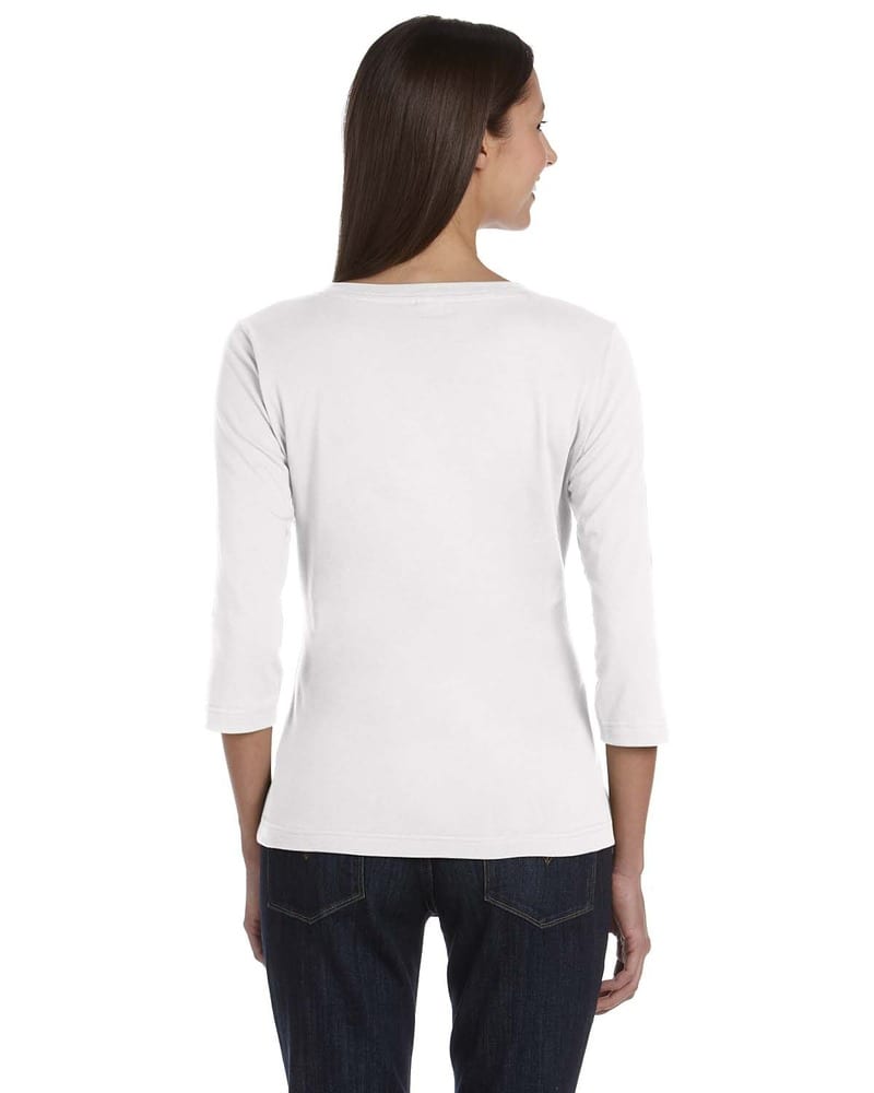 LAT 3577 - Ladies' V-Neck T-Shirt with Three-Quarter Sleeves
