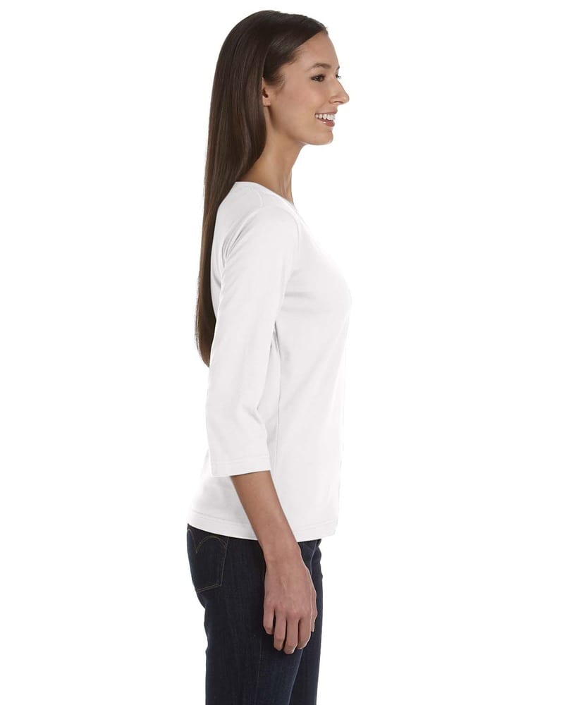 LAT 3577 - Ladies' V-Neck T-Shirt with Three-Quarter Sleeves