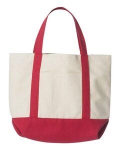 Liberty Bags 8867 - Bolsa pequeña de lona de algodón Seaside Roja