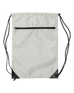 Liberty Bags 8888 - Denier Nylon Zippered Drawstring Backpack White