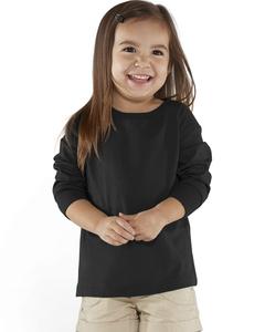 Rabbit Skins 3302 - Fine Jersey Toddler Long Sleeve T-Shirt Negro
