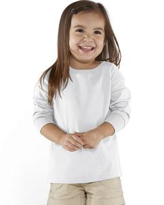 Rabbit Skins 3302 - Fine Jersey Toddler Long Sleeve T-Shirt Blanca