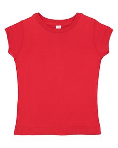 Rabbit Skins 3316 - Fine Jersey Toddler Girl's T-Shirt Roja