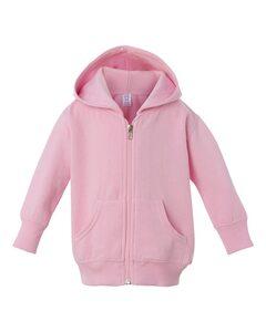 Rabbit Skins 3446 - Infant Hooded Full-Zip Sweatshirt Rosa