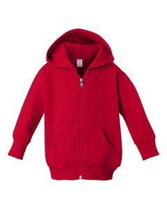 Rabbit Skins 3446 - Infant Hooded Full-Zip Sweatshirt Roja