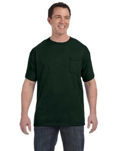 Hanes 5590 - T-Shirt with a Pocket Deep Forest