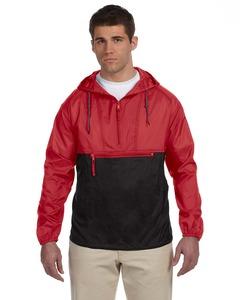 Harriton M750 - Packable Nylon Jacket Rojo / Negro